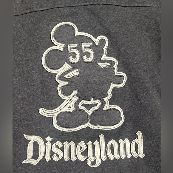 Disneyland Mickey Mouse 55 Embroidered Sherpa Lined Full Zip Hoodie Women Medium - Picture 4 of 6